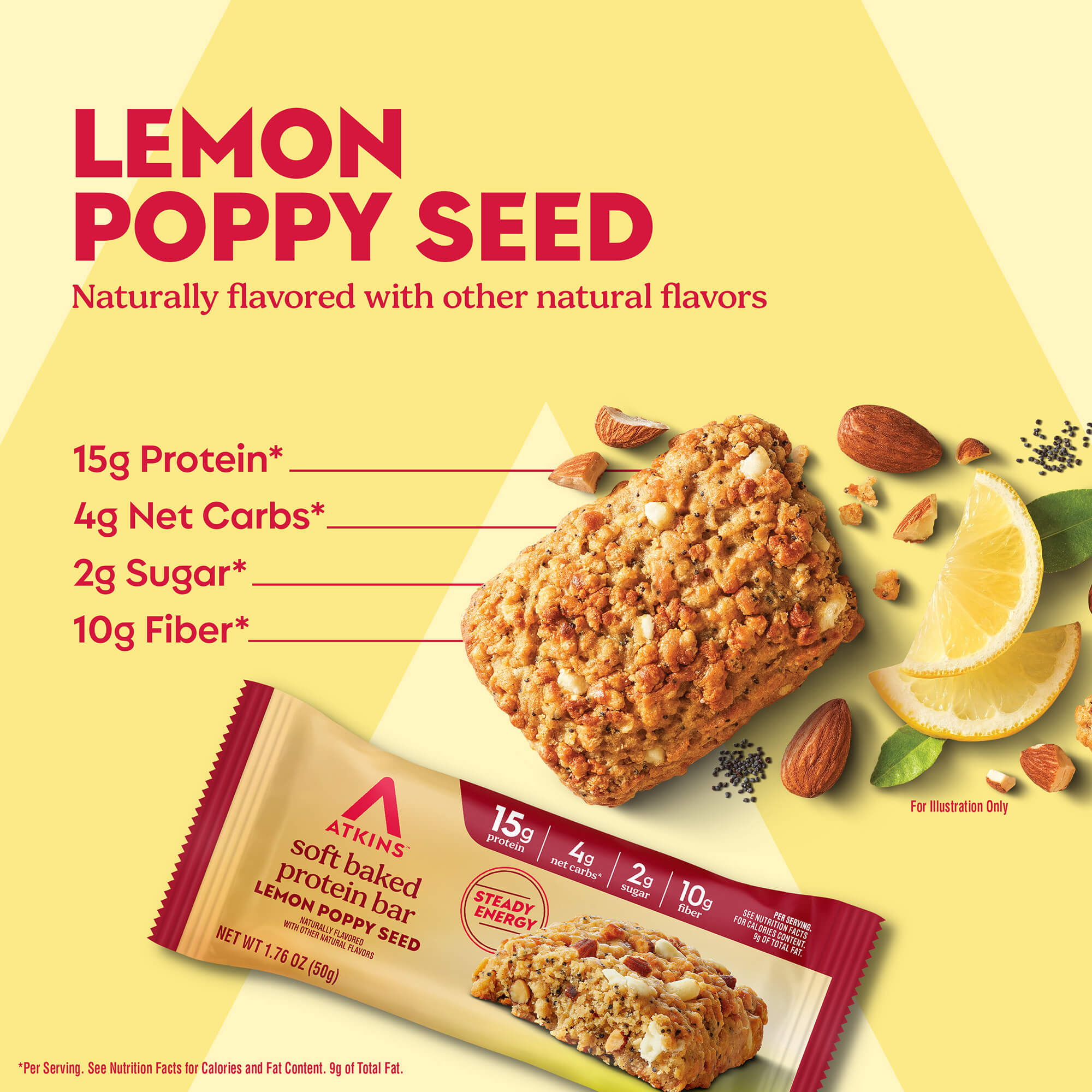 Lemon Poppy Seed Soft Baked Protein Bar - Image 2